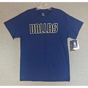 NWT Luka Doncic 77 Dallas Mavericks T-Shirt Mens Medium Blue Facsimile Autograph